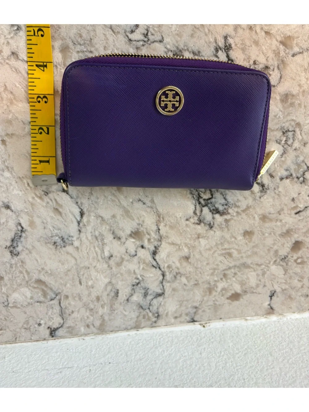 Tory Burch Deep Purple Zip-Around Continental Wallet
